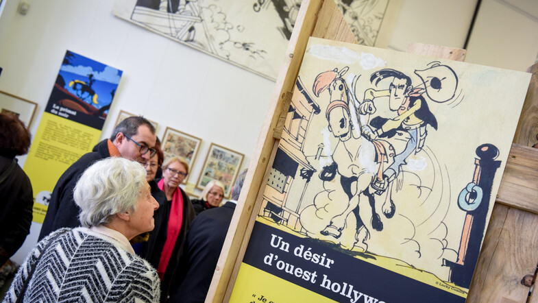 art de morris lucky luke exposition clichy