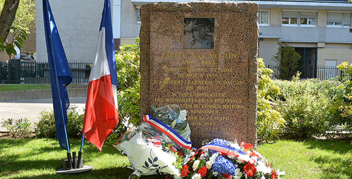 Stèle Jean Moulin - Commémoration résistance 27 mai 2021