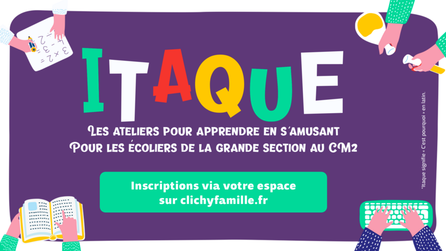 Les inscriptions aux ateliers Itaque pour le second semestre sont ouvertes !