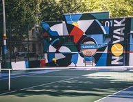 Etendart terrain de tennis Racine