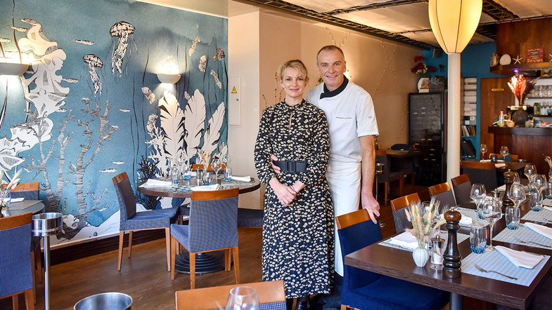Thierry et Sylvie Laux dans leur restaurant La Bonne Table