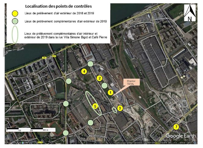 Chantier réhabilitation dépôt Saint-Ouen Total Point de controle
