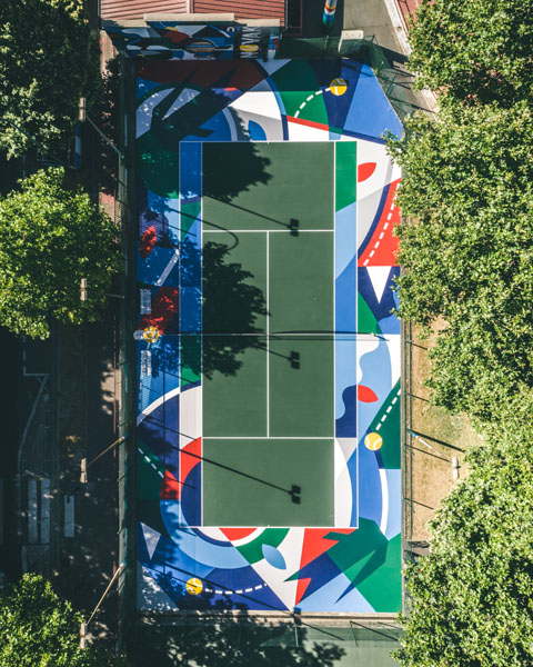 Terrain de tennis Etendart